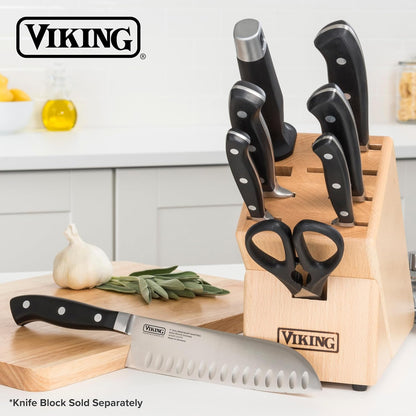 Carving Knife and Fork Set, 8 Inch German Stainless Steel Knife and Fork with Ergonomic Handles for Turkey, Roasts and Chicken, Black