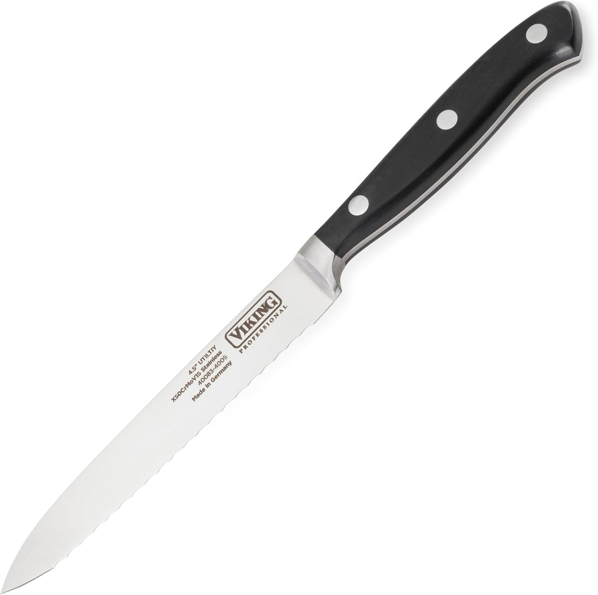Carving Knife and Fork Set, 8 Inch German Stainless Steel Knife and Fork with Ergonomic Handles for Turkey, Roasts and Chicken, Black