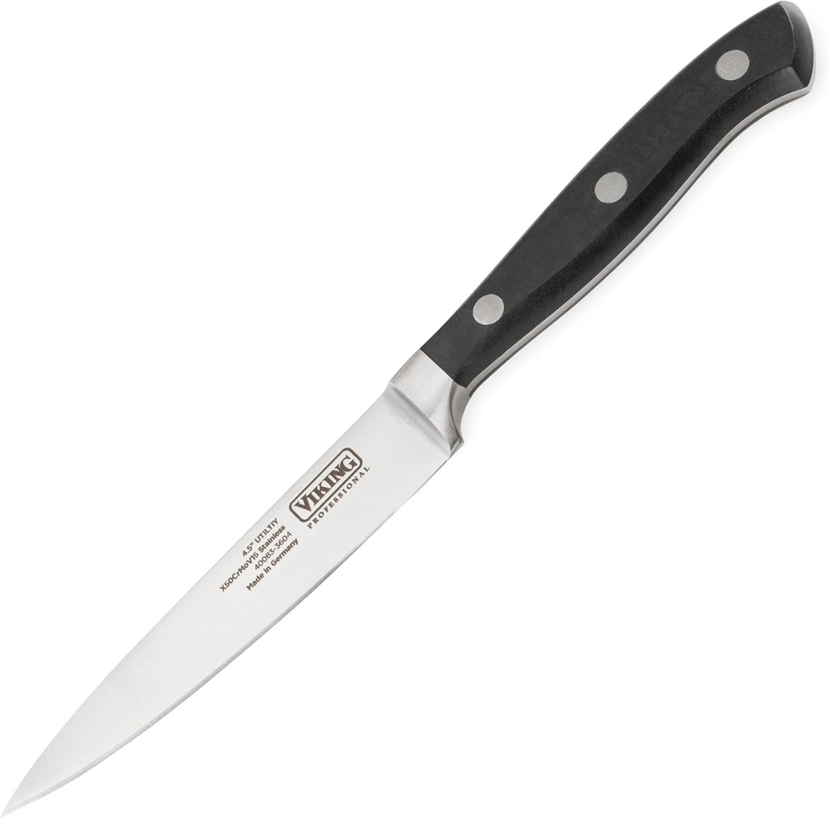Carving Knife and Fork Set, 8 Inch German Stainless Steel Knife and Fork with Ergonomic Handles for Turkey, Roasts and Chicken, Black