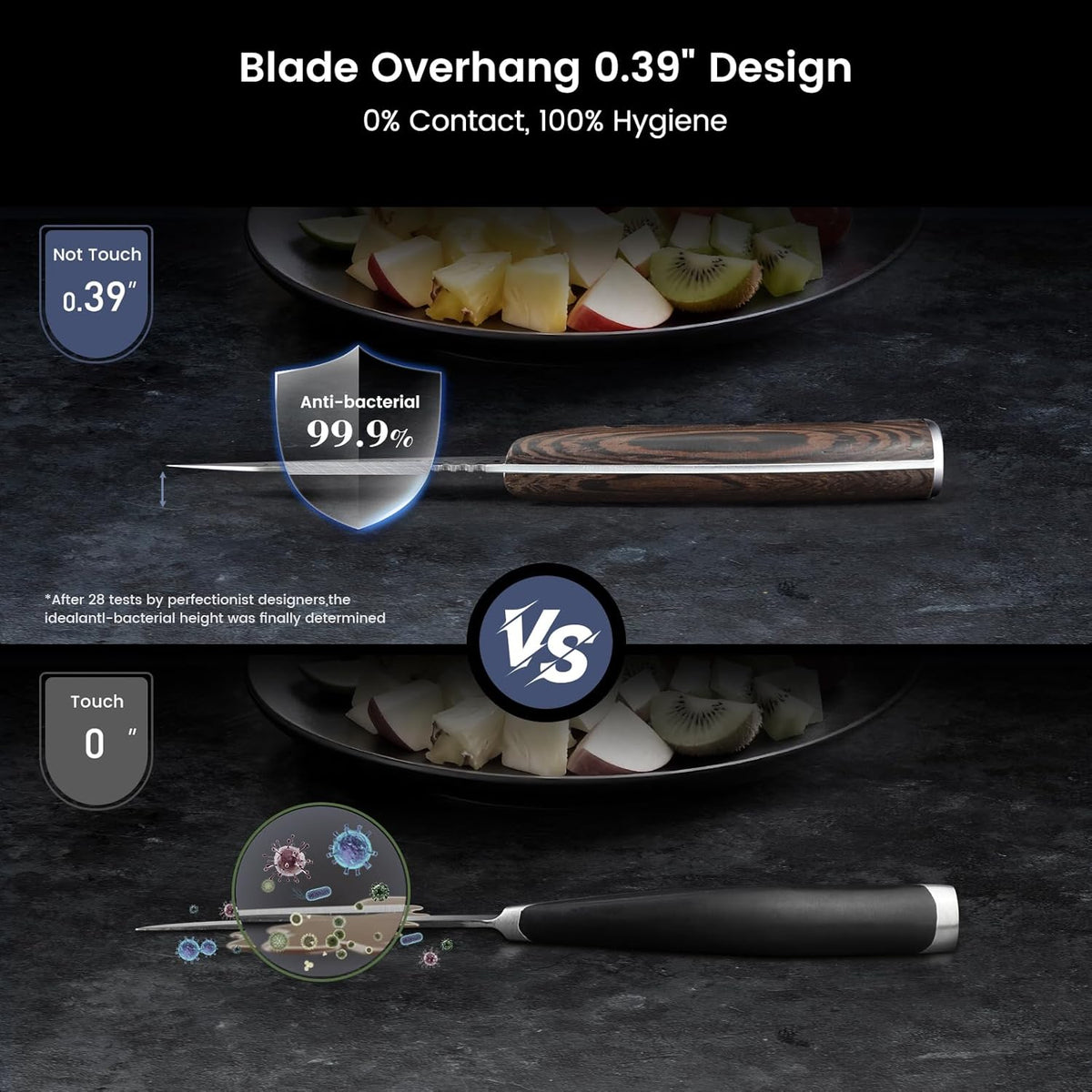 4 Inch Paring Knife with Cover, Ultra Sharp Small Kitchen Knife