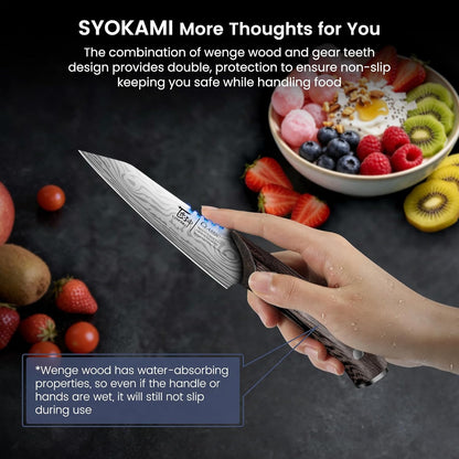 4 Inch Paring Knife with Cover, Ultra Sharp Small Kitchen Knife