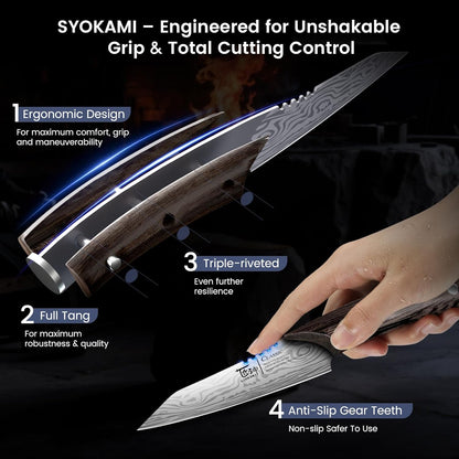 4 Inch Paring Knife with Cover, Ultra Sharp Small Kitchen Knife