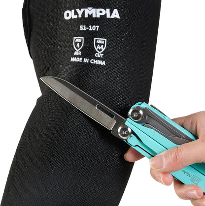 Cut Resistant Arm Sleeves 18" Length 1 Pair, Cut Level A3 Protection, Breathable Gardening Sleeves for Thin Skin, Welding Sleeves for Forearm, Black