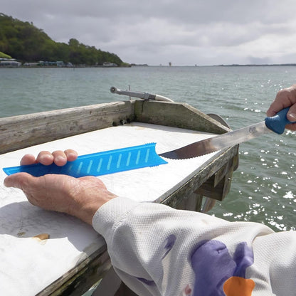9" AquaTuff Serrated Utility Saltwater & Freshwater Zirconium Bonding Fish Filleting Knife with Weather-Resistant Non-Slip Grip & Blade Cover