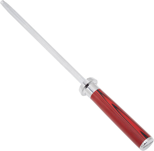 Crimson Series 8" Honing Steel Magnetized for Safety durable G10 Handle Built For Daily Use, Perfect for Chefs and Home Cooks