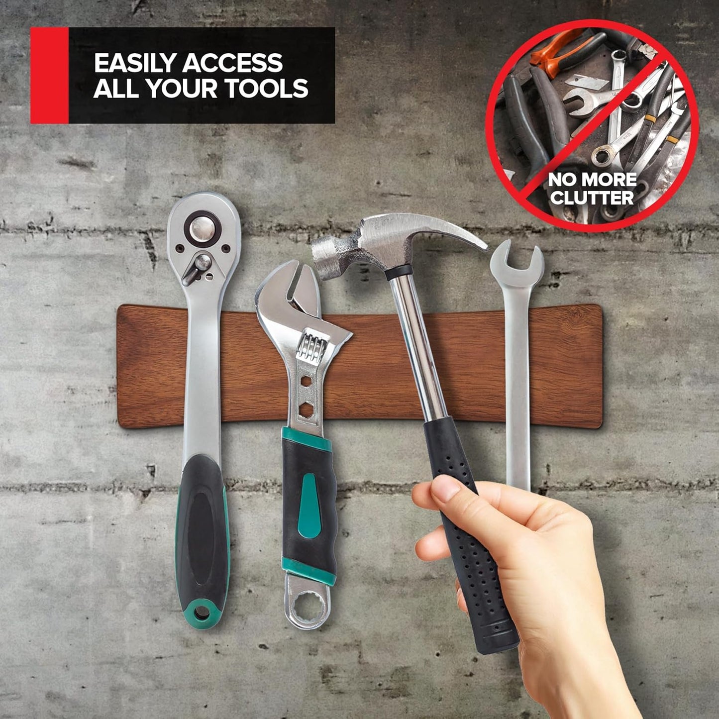 16 Inch Stainless Steel Magnetic Knife Bar with Multi-Purpose Functionality as a Knife Holder, Knife Strip, Magnetic Tool Organizer, Art Supply Organizer & Home Organizer