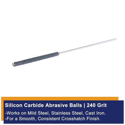 Garhgi 0.177 Inch Cylinder Honing with 240 Grit SC Ball Tool | 4.5mm Ball-Style Honing Deburring Deglazing Restoration, Small Bore Valve Guide Fitting Porting, Stainless Steel Cast Iron