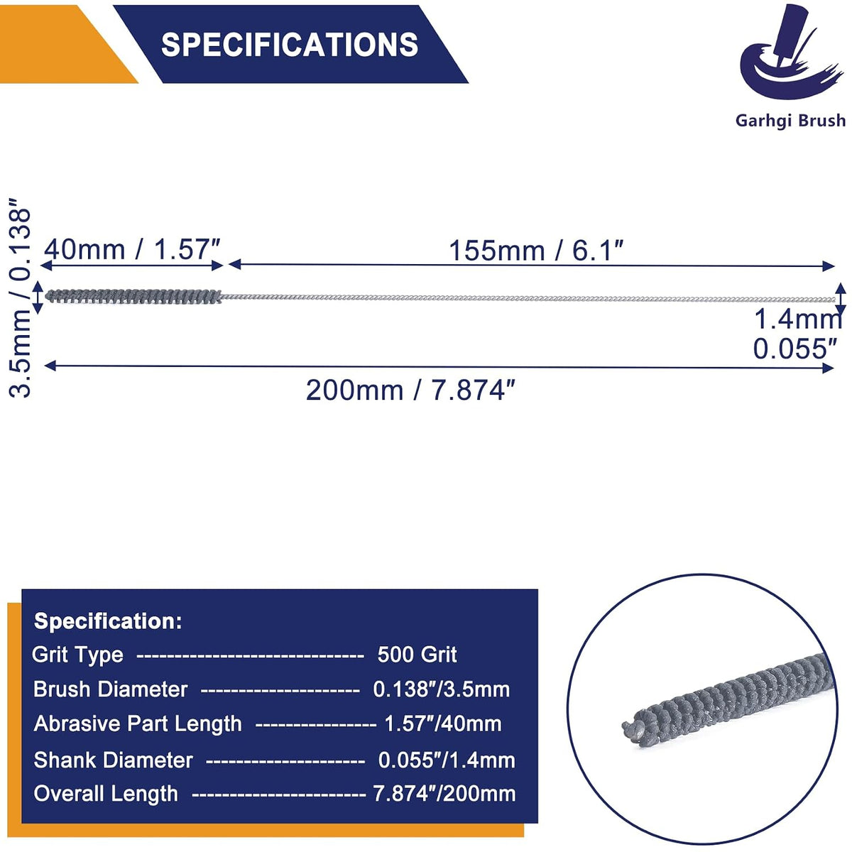 Garhgi 0.177 Inch Cylinder Honing with 240 Grit SC Ball Tool | 4.5mm Ball-Style Honing Deburring Deglazing Restoration, Small Bore Valve Guide Fitting Porting, Stainless Steel Cast Iron