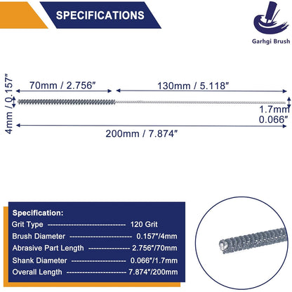 Garhgi 0.177 Inch Cylinder Honing with 240 Grit SC Ball Tool | 4.5mm Ball-Style Honing Deburring Deglazing Restoration, Small Bore Valve Guide Fitting Porting, Stainless Steel Cast Iron