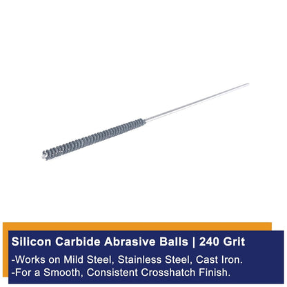 Garhgi 0.177 Inch Cylinder Honing with 240 Grit SC Ball Tool | 4.5mm Ball-Style Honing Deburring Deglazing Restoration, Small Bore Valve Guide Fitting Porting, Stainless Steel Cast Iron