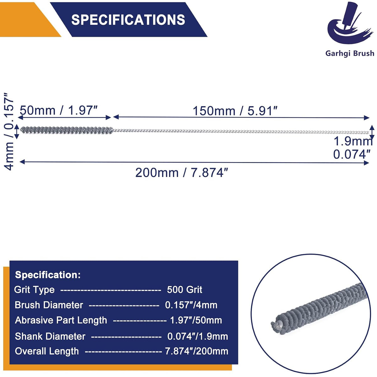 Garhgi 0.177 Inch Cylinder Honing with 240 Grit SC Ball Tool | 4.5mm Ball-Style Honing Deburring Deglazing Restoration, Small Bore Valve Guide Fitting Porting, Stainless Steel Cast Iron
