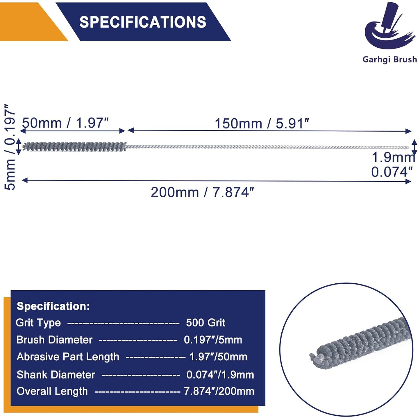 Garhgi 0.177 Inch Cylinder Honing with 240 Grit SC Ball Tool | 4.5mm Ball-Style Honing Deburring Deglazing Restoration, Small Bore Valve Guide Fitting Porting, Stainless Steel Cast Iron