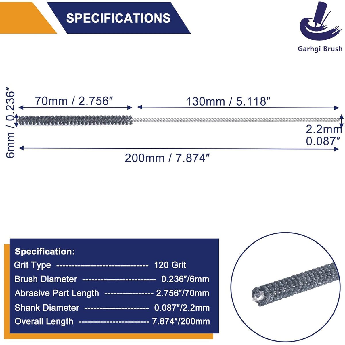 Garhgi 0.177 Inch Cylinder Honing with 240 Grit SC Ball Tool | 4.5mm Ball-Style Honing Deburring Deglazing Restoration, Small Bore Valve Guide Fitting Porting, Stainless Steel Cast Iron