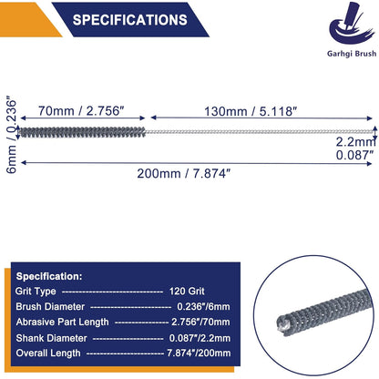 Garhgi 0.177 Inch Cylinder Honing with 240 Grit SC Ball Tool | 4.5mm Ball-Style Honing Deburring Deglazing Restoration, Small Bore Valve Guide Fitting Porting, Stainless Steel Cast Iron