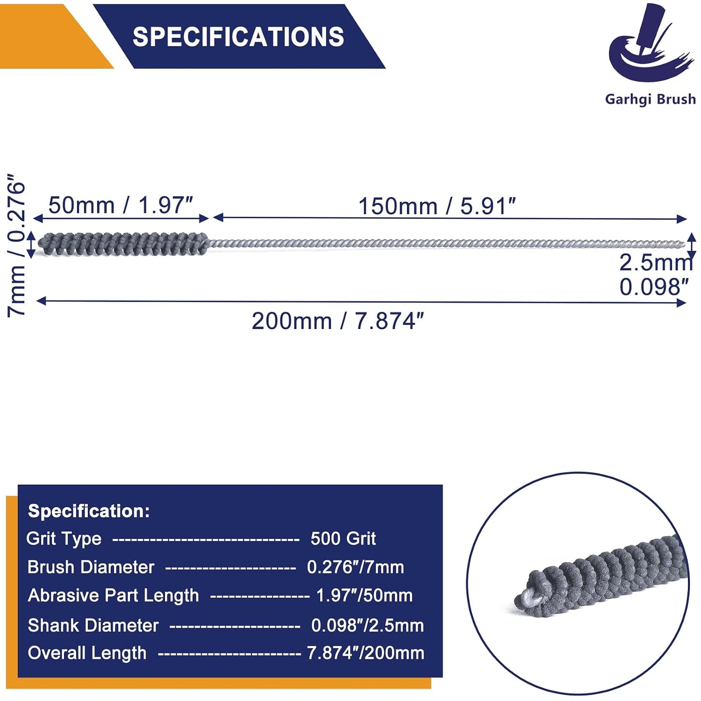 Garhgi 0.177 Inch Cylinder Honing with 240 Grit SC Ball Tool | 4.5mm Ball-Style Honing Deburring Deglazing Restoration, Small Bore Valve Guide Fitting Porting, Stainless Steel Cast Iron