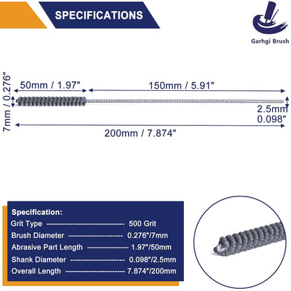 Garhgi 0.177 Inch Cylinder Honing with 240 Grit SC Ball Tool | 4.5mm Ball-Style Honing Deburring Deglazing Restoration, Small Bore Valve Guide Fitting Porting, Stainless Steel Cast Iron