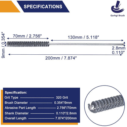 Garhgi 0.177 Inch Cylinder Honing with 240 Grit SC Ball Tool | 4.5mm Ball-Style Honing Deburring Deglazing Restoration, Small Bore Valve Guide Fitting Porting, Stainless Steel Cast Iron