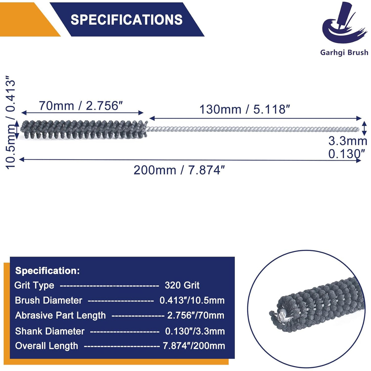 Garhgi 0.177 Inch Cylinder Honing with 240 Grit SC Ball Tool | 4.5mm Ball-Style Honing Deburring Deglazing Restoration, Small Bore Valve Guide Fitting Porting, Stainless Steel Cast Iron