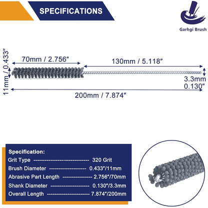 Garhgi 0.177 Inch Cylinder Honing with 240 Grit SC Ball Tool | 4.5mm Ball-Style Honing Deburring Deglazing Restoration, Small Bore Valve Guide Fitting Porting, Stainless Steel Cast Iron