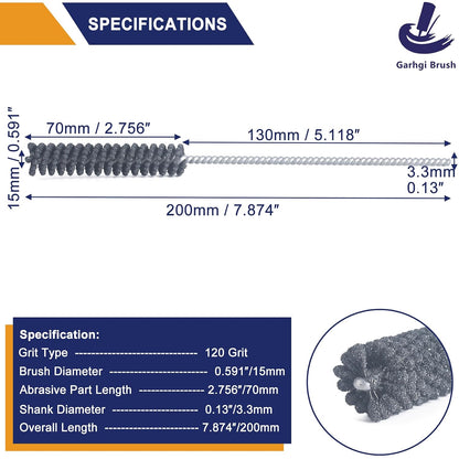Garhgi 0.177 Inch Cylinder Honing with 240 Grit SC Ball Tool | 4.5mm Ball-Style Honing Deburring Deglazing Restoration, Small Bore Valve Guide Fitting Porting, Stainless Steel Cast Iron