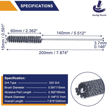 Garhgi 0.177 Inch Cylinder Honing with 240 Grit SC Ball Tool | 4.5mm Ball-Style Honing Deburring Deglazing Restoration, Small Bore Valve Guide Fitting Porting, Stainless Steel Cast Iron
