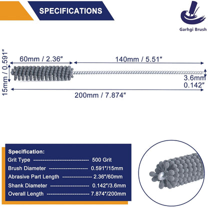 Garhgi 0.177 Inch Cylinder Honing with 240 Grit SC Ball Tool | 4.5mm Ball-Style Honing Deburring Deglazing Restoration, Small Bore Valve Guide Fitting Porting, Stainless Steel Cast Iron