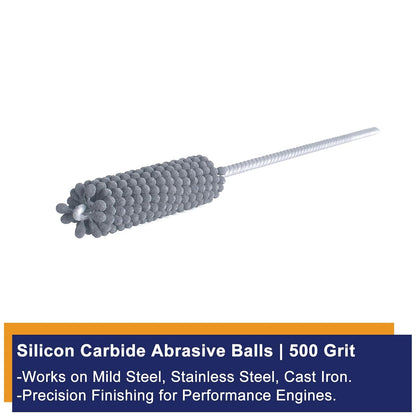 Garhgi 0.177 Inch Cylinder Honing with 240 Grit SC Ball Tool | 4.5mm Ball-Style Honing Deburring Deglazing Restoration, Small Bore Valve Guide Fitting Porting, Stainless Steel Cast Iron