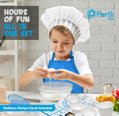 Kids Real Cooking and Baking Supplies Gift Set with Case (Orange) | 31 Piece Montessori Junior Chef Kitchen Set with Toddler Utensils, Kids Knife Set for Fine Motor Skills for Children Ages 6+