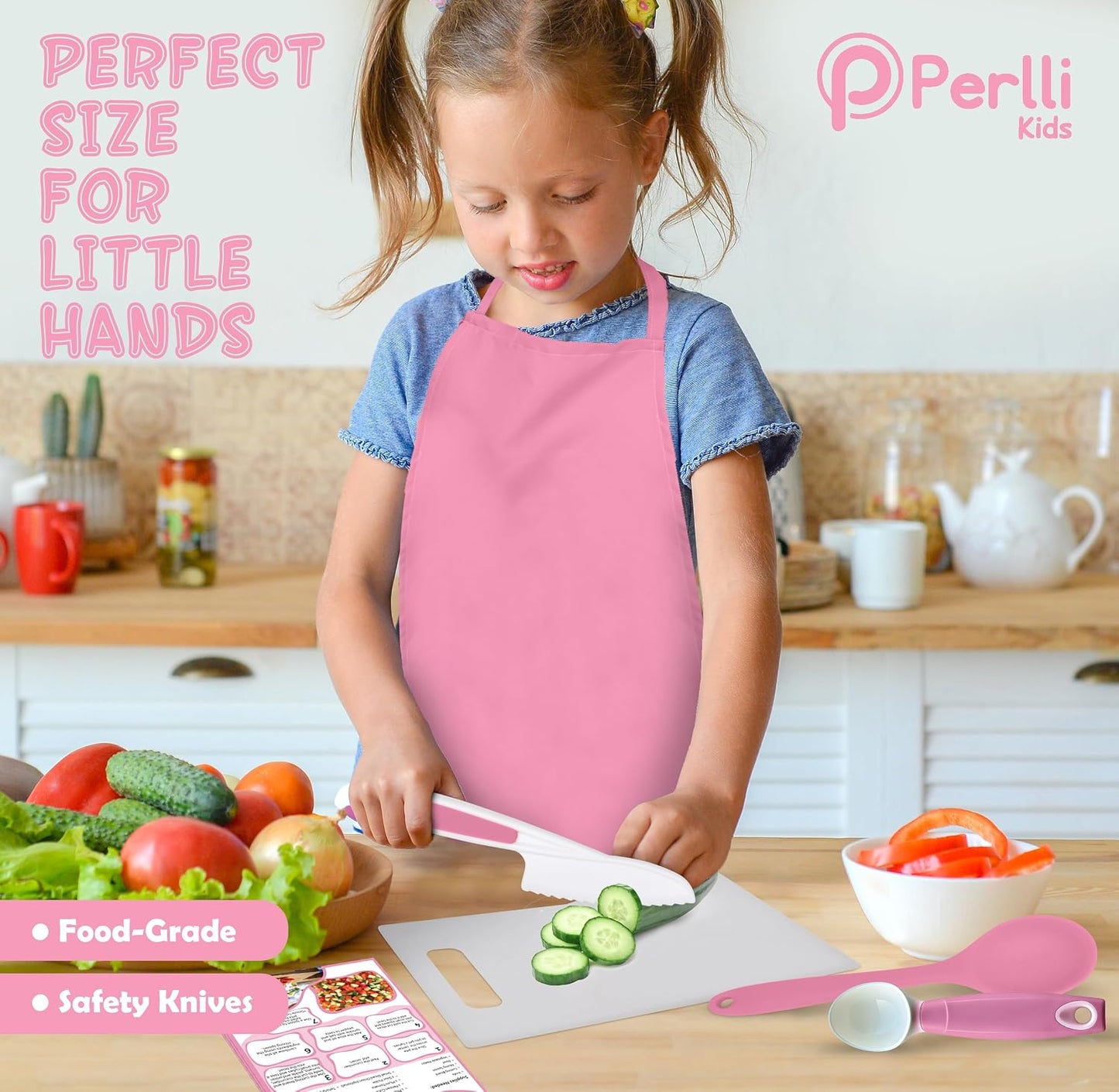 Kids Real Cooking and Baking Supplies Gift Set with Case (Orange) | 31 Piece Montessori Junior Chef Kitchen Set with Toddler Utensils, Kids Knife Set for Fine Motor Skills for Children Ages 6+