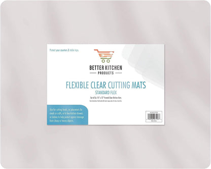 15" x 12" Extra Thick Flexible Frosted Clear Plastic Cutting Mats, Set of 6