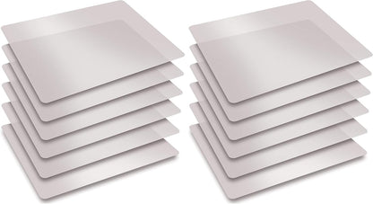 15" x 12" Extra Thick Flexible Frosted Clear Plastic Cutting Mats, Set of 6