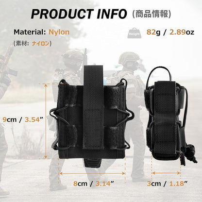 Azarxis Tactical Mini Belt Pouches, Multi-Purpose Small Battery Case Compact Utility EDC Card Slot Holder Waist Bags Military Molle Pack Sundries Storage Pack