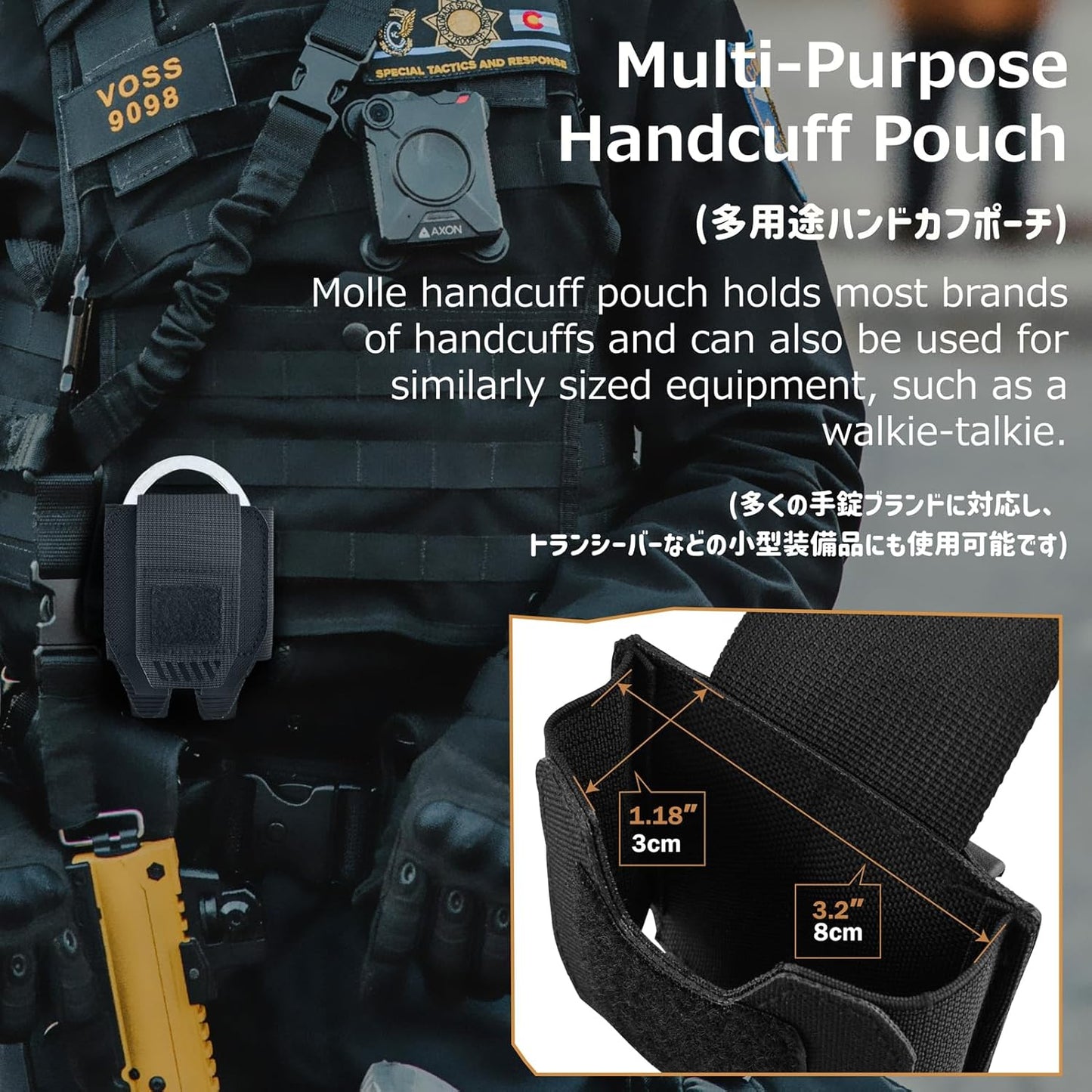 Azarxis Tactical Mini Belt Pouches, Multi-Purpose Small Battery Case Compact Utility EDC Card Slot Holder Waist Bags Military Molle Pack Sundries Storage Pack