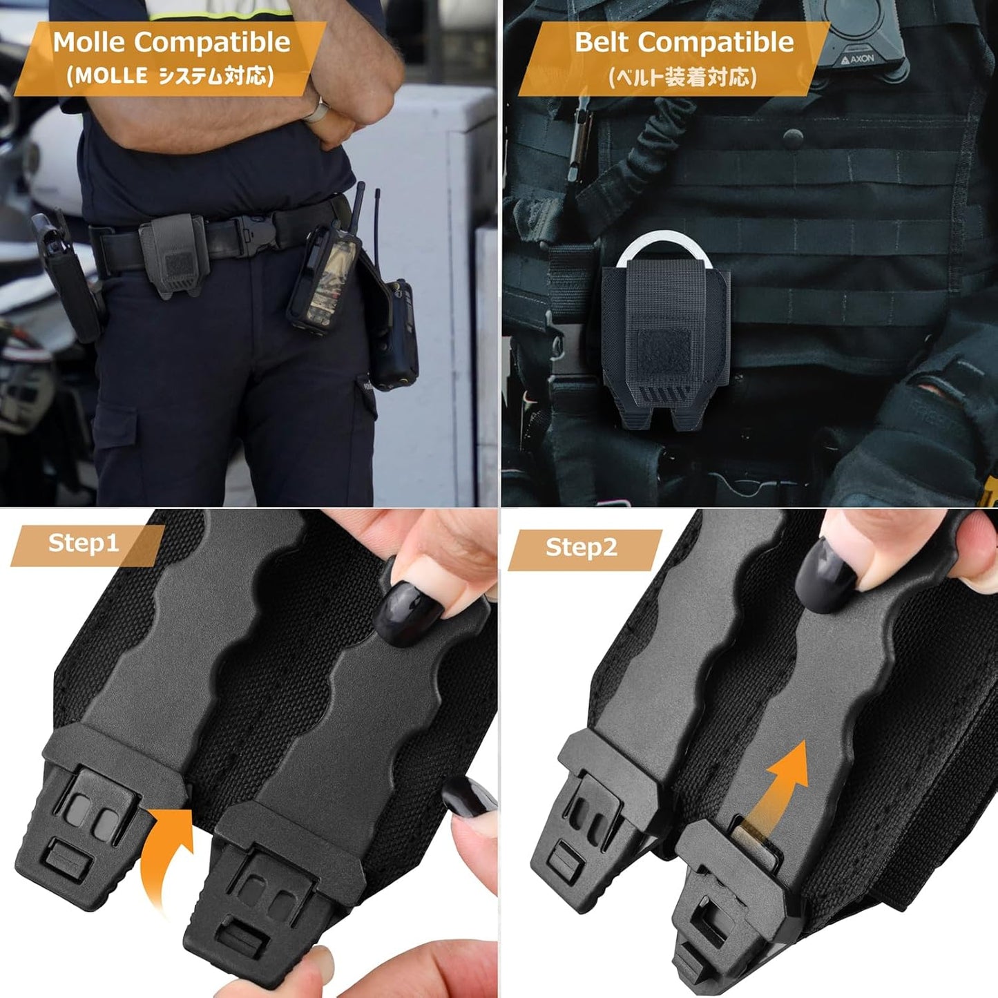 Azarxis Tactical Mini Belt Pouches, Multi-Purpose Small Battery Case Compact Utility EDC Card Slot Holder Waist Bags Military Molle Pack Sundries Storage Pack
