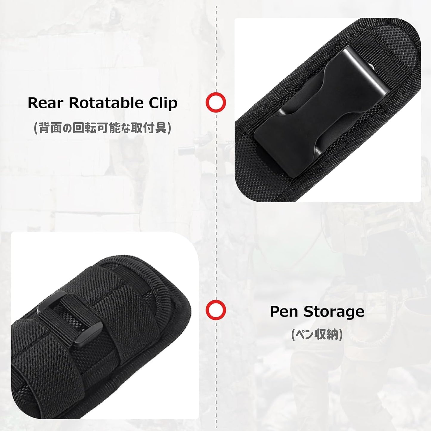 Azarxis Tactical Mini Belt Pouches, Multi-Purpose Small Battery Case Compact Utility EDC Card Slot Holder Waist Bags Military Molle Pack Sundries Storage Pack