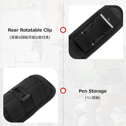 Azarxis Tactical Mini Belt Pouches, Multi-Purpose Small Battery Case Compact Utility EDC Card Slot Holder Waist Bags Military Molle Pack Sundries Storage Pack