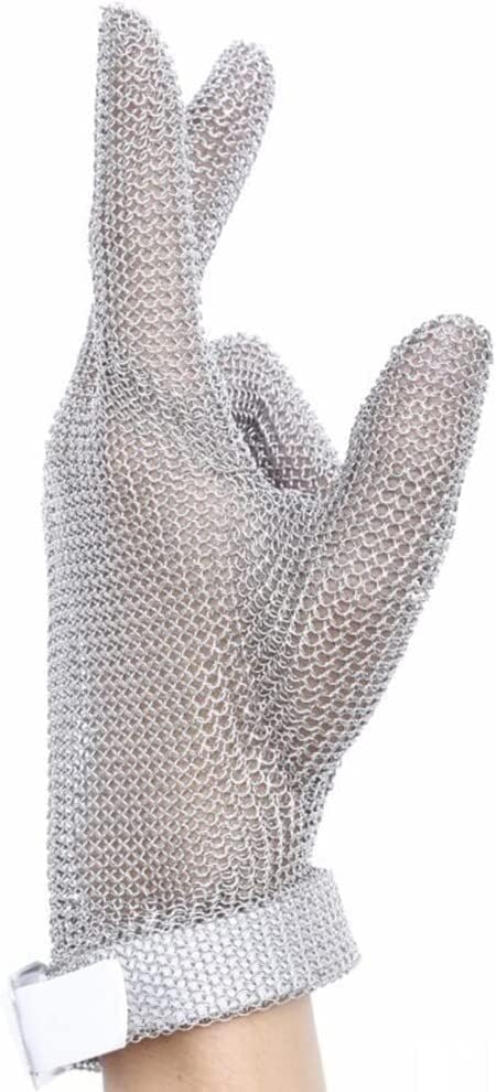 Cut Resistant Glove For Hand Protection Safety Work Chainmail Gloves For Left And Right Hands