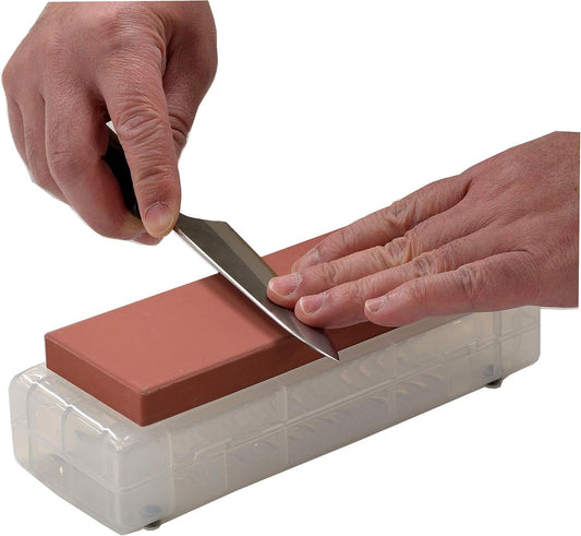 Sharpening Stone 2 Set #220/1000 Grit, Professional Knife Whetstone Stone Set with Non-Slip Base Case