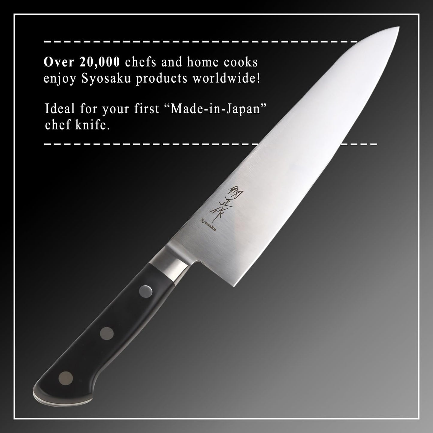 Japanese Chef Knife Premium Molybdenum Stainless Steel, Gyuto 9.5-inch (240mm)