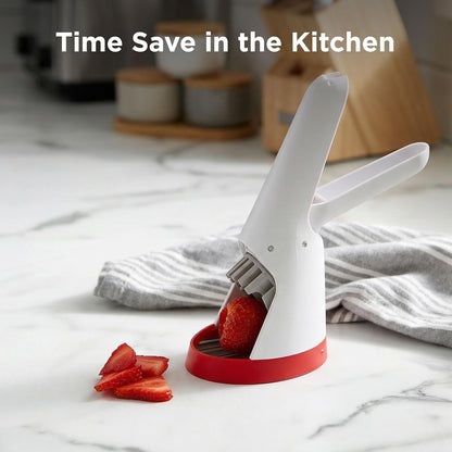 Hand-Held Slicer Strawberry Slicester, Updated Design, Cherry/Meringue (102-712-400)