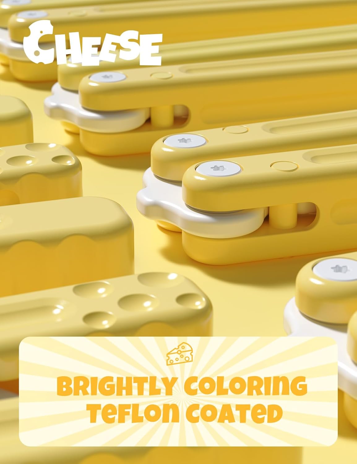 Cheese Butterfly Knife Balisong Trainer, 7075 Aluminum, 420C Blade Material, Teflon-Coated, Public-Friendly Metal Trainer