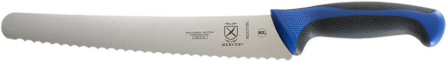 Millennia Colors Bread Knife, 10-Inch Wavy Edge Wide, Blue - Colors B