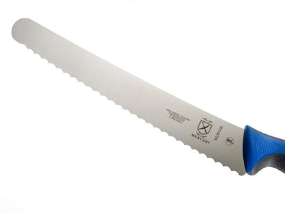 Millennia Colors Bread Knife, 10-Inch Wavy Edge Wide, Blue - Colors B