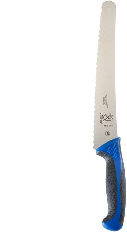 Millennia Colors Bread Knife, 10-Inch Wavy Edge Wide, Blue - Colors B