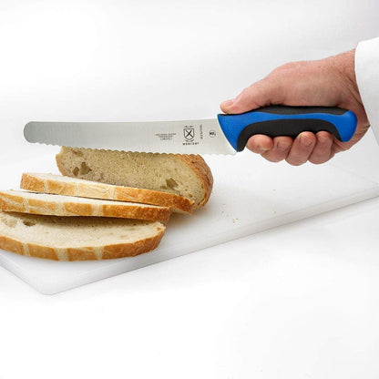 Millennia Colors Bread Knife, 10-Inch Wavy Edge Wide, Blue - Colors B