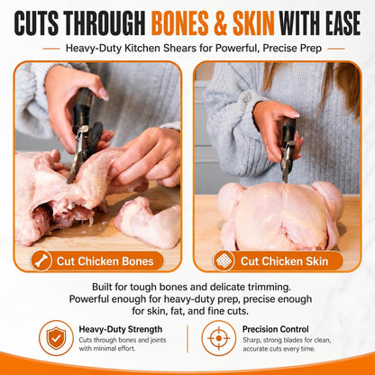 Heavy Duty Poultry Shears, Spatchcocking & Bone Cutting Scissors