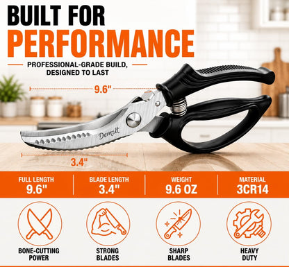 Heavy Duty Poultry Shears, Spatchcocking & Bone Cutting Scissors