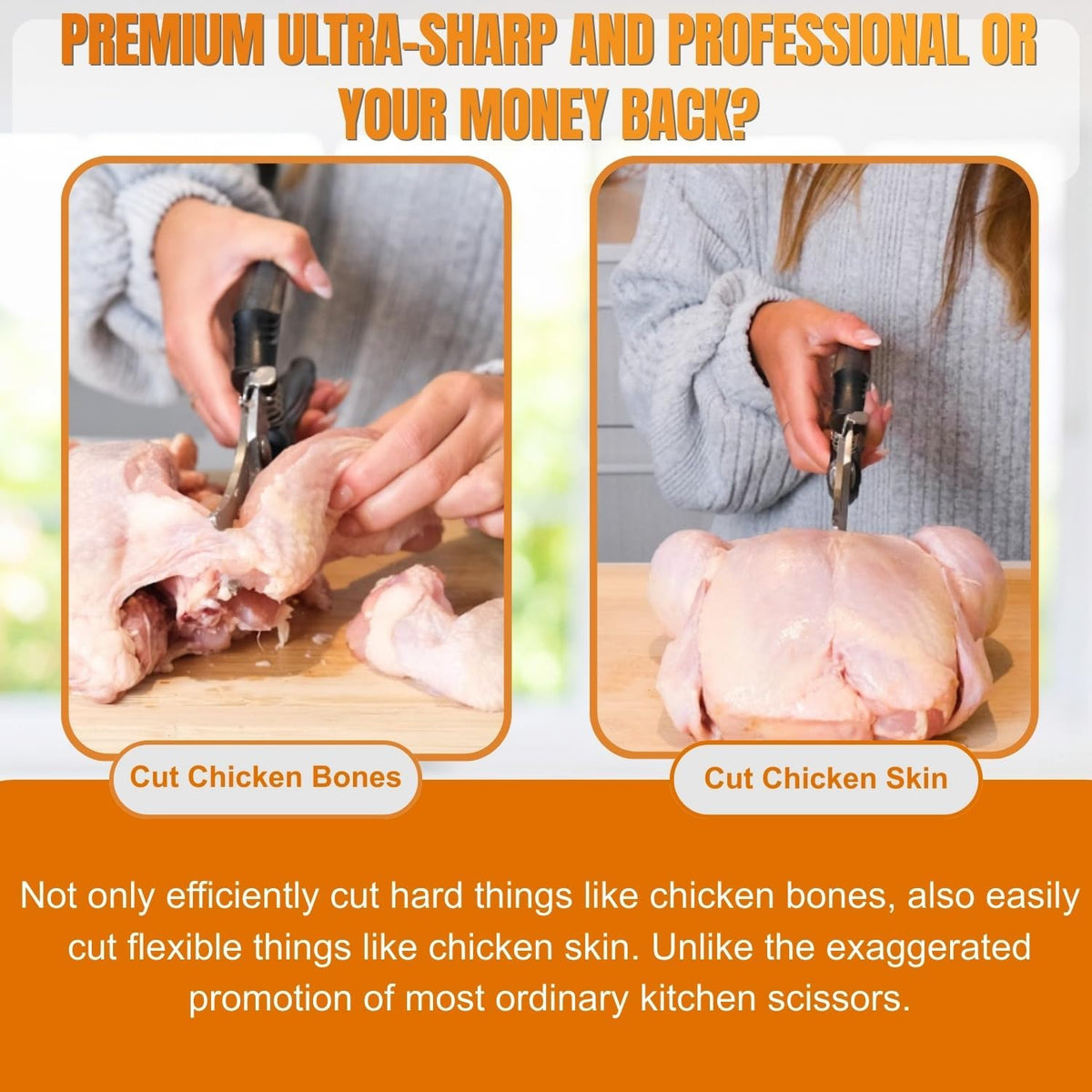 Heavy Duty Poultry Shears, Spatchcocking & Bone Cutting Scissors