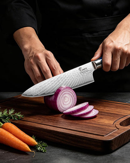 Kitchen Utility Knife 5 Inch, Japanese VG10 Steel Damascus Chef Knife | Sharp Paring Knife with Resin & Birch Wood Handle, Suitable for Meat, Vegetables, Fruit & Daily Prep, Ideal for Gifting