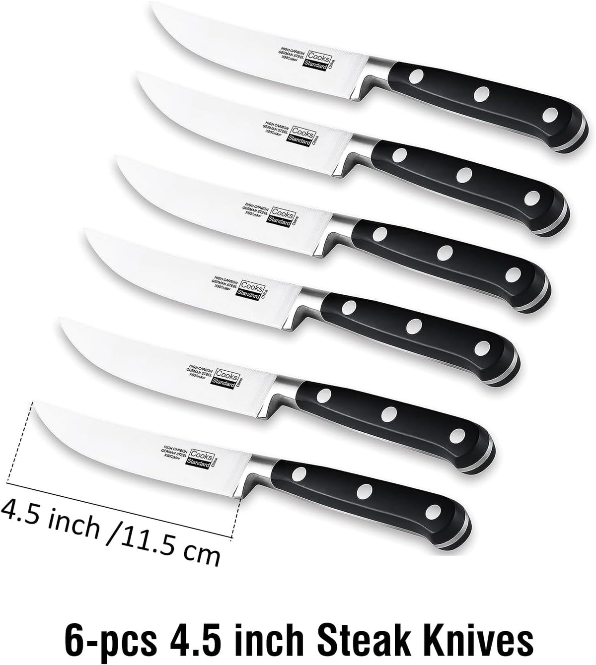 Classic Cutlery, High Carbon Stainless Steel Knives Set, 8" Chef's Knife and 7" Santoku Knife, Ergonomic Handle, 2-Piece